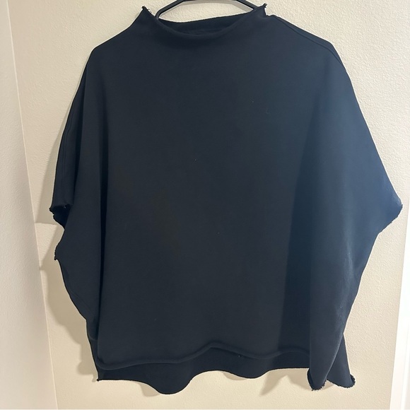 Frank & Eileen AUDREY Funnel Neck Capelet in Black one size pullover sweater - Picture 3 of 8